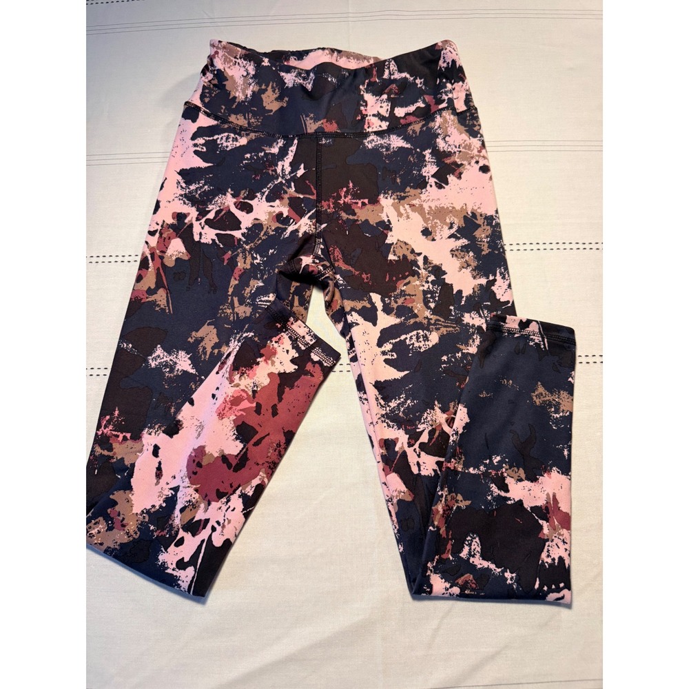 Calvin Klein Performance Womens Pink Abstract Camo High‎ Waist Leggings Size S